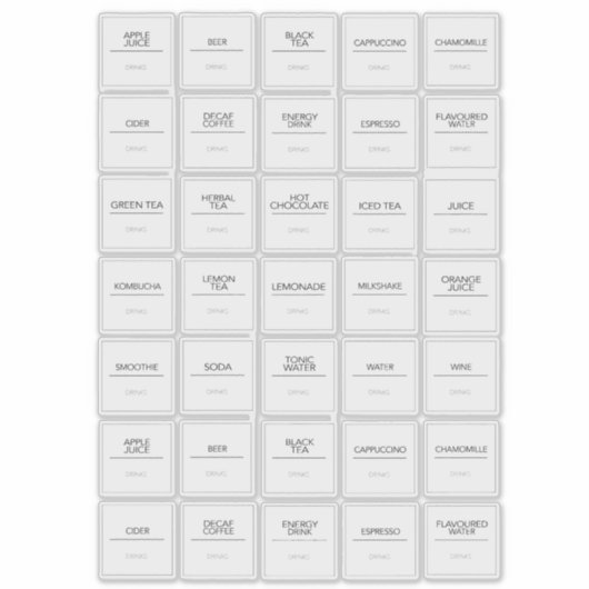 Pantry Labels Stickers (Voorkant)