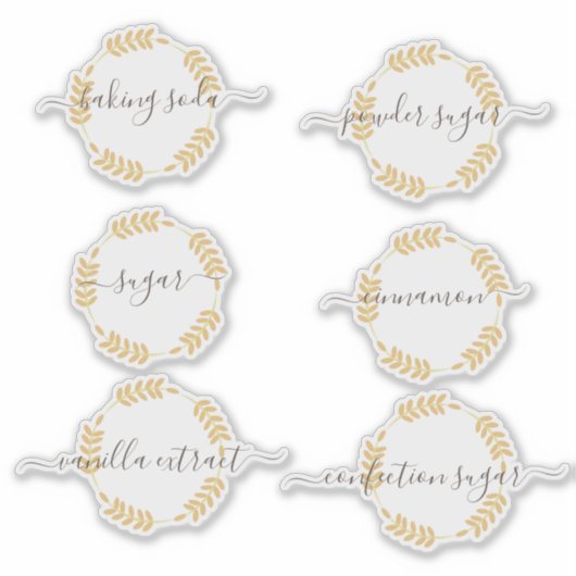 Pantry Organisatie Bakken Canister Jar Sticker (Voorkant)