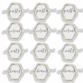 Pantry Organisatie Faux Gold Geometrisch Script Sticker (Voorkant)