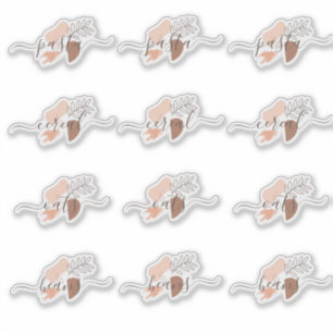 Pantry Organisatie Organische Vormen Script Stick Sticker