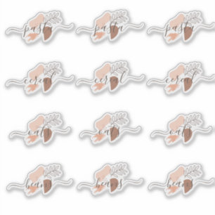 Pantry Organisation Organische Vormen Script Stick Sticker