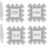 Pantry Organization Square Border Heart Sticker (Voorkant)