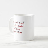 Pants and Responsibility Funny Mug Koffiemok (Voorkant links)