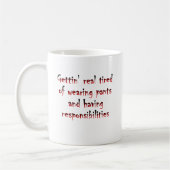 Pants and Responsibility Funny Mug Koffiemok (Links)