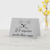 Pants Nope Fun Empath Introvert Quote Kaart (Gele Bloem)