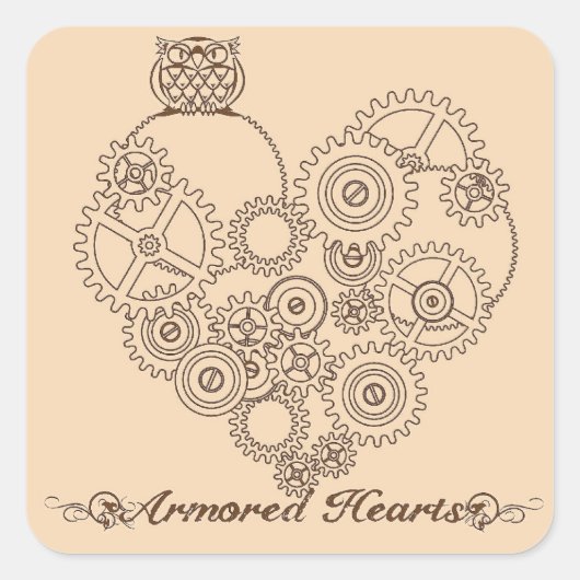 Pantserharten Steampunk Stickers (Voorkant)