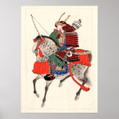pantserhelm, Samurai op horseback Poster (Voorkant)