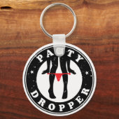 Panty Dropper Custom-Cut Vinyl Sticker Sleutelhanger (Achterkant)