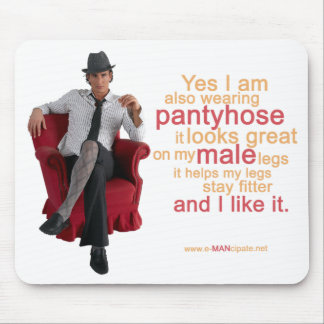 Pantyhose ziet er geweldig uit op mijn mannelijke  muismat