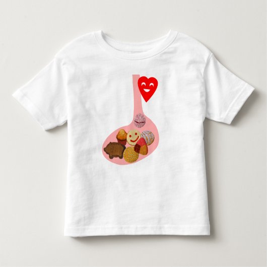PANza llena, corazón contento Kinder Shirts (Voorkant)