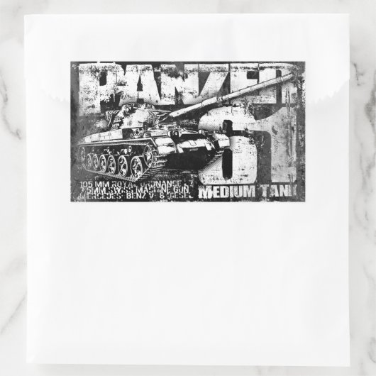 Panzer 61 Stickers Rectangle (Sac)