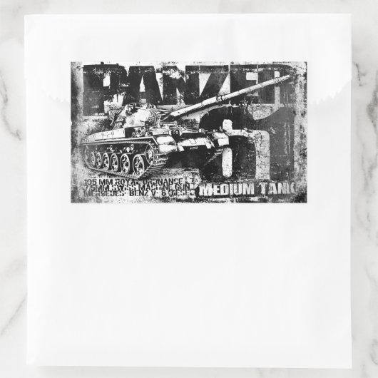 Panzer 61 Stickers Rectangle (Sac)