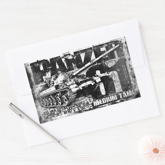 Panzer 61 Stickers Rectangle (Enveloppe)