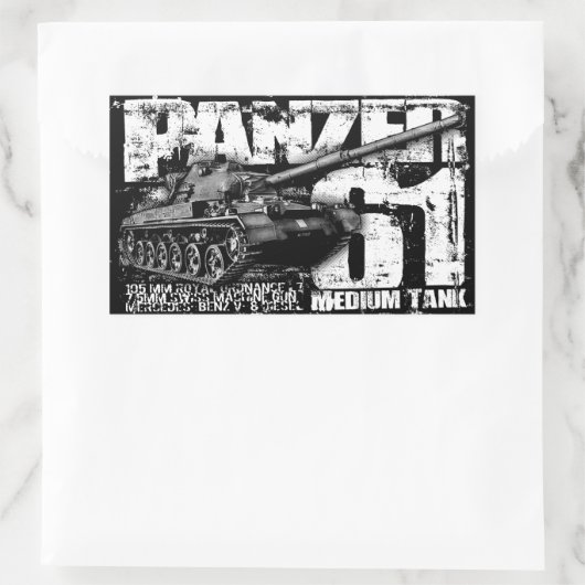 Panzer 61 Stickers Rectangle (Sac)