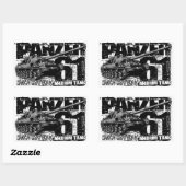 Panzer 61 Stickers Rectangle (Feuille)
