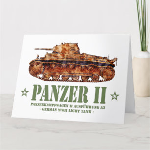 Panzer II A2 Tweede Wereldoorlog Duitse lichte tan Bedankkaart
