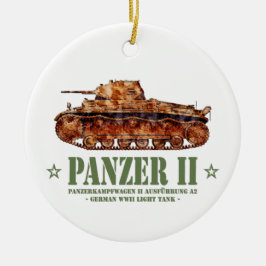 Panzer II A2 Tweede Wereldoorlog Duitse lichte tan Keramisch Ornament