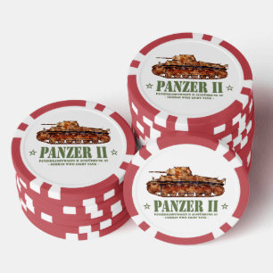 Panzer II A2 Tweede Wereldoorlog Duitse lichte tan Poker Chips