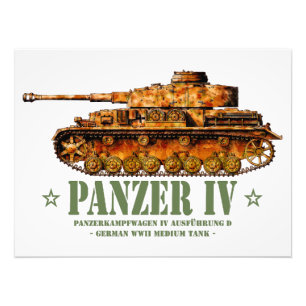 Panzer IV D Tweede Wereldoorlog Duitse Medium Tank Foto Afdruk