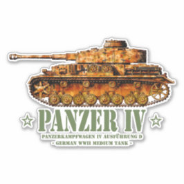 Panzer IV D Tweede Wereldoorlog Duitse Medium Tank Sticker