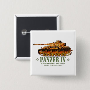 Panzer IV D Tweede Wereldoorlog Duitse Medium Tank Vierkante Button 5,1 Cm