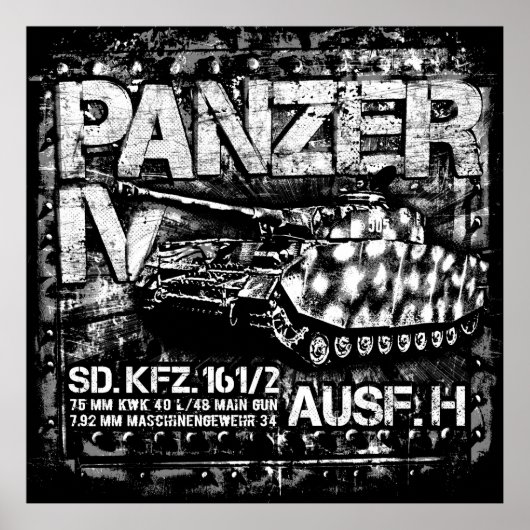Panzer IV Poster (Voorkant)