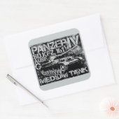 Panzer IV Vierkante Stickers (Envelop)