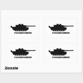 panzerfahrer rechthoekige sticker (Vel)