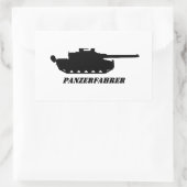 panzerfahrer rechthoekige sticker (Tas)