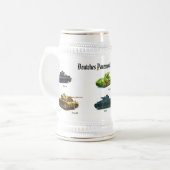 Panzerwaffe German Tank Stein Bierpul (Voorkant links)