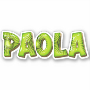 Paola Nom Kiwi Design Autocollants