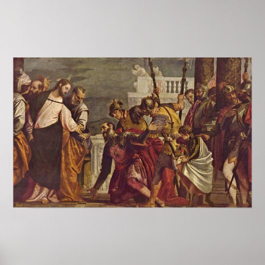 Paolo Veronese - Christus en centrum van Capernaum Poster (Voorkant)