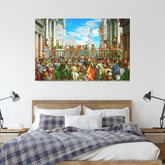 Paolo Veronese - Het huwelijk op Cana Canvas Afdruk (Insitu (Slaapkamer))