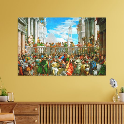 Paolo Veronese - Het huwelijk op Cana Canvas Afdruk (Insitu (Woonkamer))