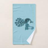 Paon Bleu Romantique (Serviette à main)