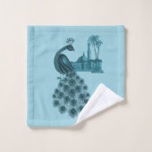 Paon Bleu Romantique (Gant de toilette)