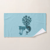 Paon Bleu Romantique (Serviette à main)