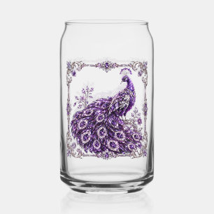 Paon de cristal violet de luxe