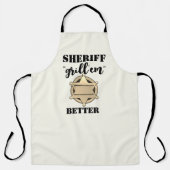 Paon du shérif de police : tablier barbecue, tabli (Recto)