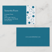 Paon et carte de visite de bulles de blanc (Devant / Derrière)