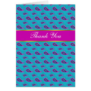 Paon et motif magenta de Paisley