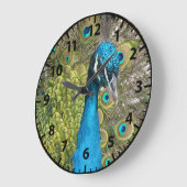 Paon Paons Oiseaux Horloge (Angle)