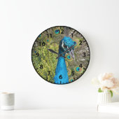 Paon Paons Oiseaux Horloge (Maison)