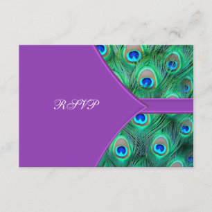 Paon pourpre violet épousant RSVP