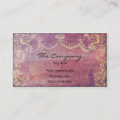 Paon rococo dans les cartes de visite pourpres (Dos)