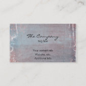 Paon rococo dans les cartes de visite roses et (Dos)