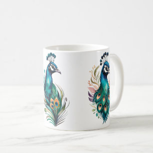 paon sur une tasse
