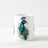 paon sur une tasse (Centre)