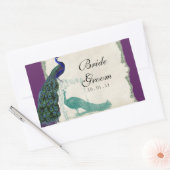 Paon vintage 5 - joint ou autocollant de mariage (Enveloppe)