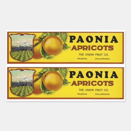 Paonia Apricots Art Étiquette (Devant)